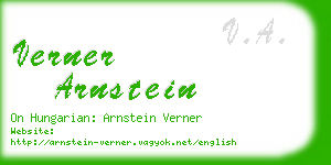 verner arnstein business card